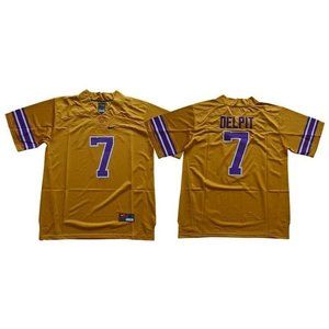 LSU Tigers Grant Delpit Gold Jersey